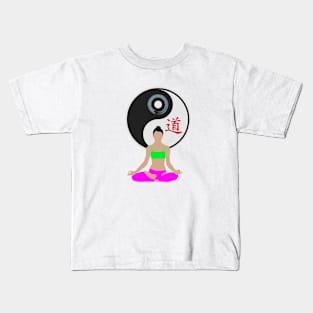 Yoga Meditation Ying Yang Kids T-Shirt